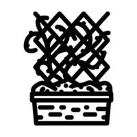 trellis urban gardening line icon illustration vector