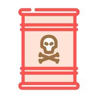 hazardous waste sorting color icon illustration vector