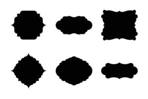 etiqueta marco forma glifo pictograma símbolo visual ilustración conjunto vector