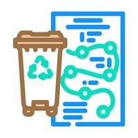 waste management waste sorting color icon illustration vector