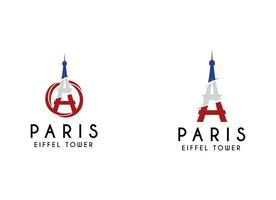 eiffel torre en París logo diseño. París y eiffel torre logo vector