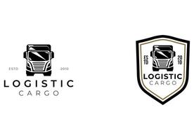 logístico empresa logo. camión logo. flecha icono. entrega icono. negocio logo. tecnología logo vector