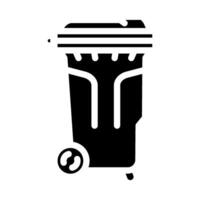 zero waste sorting glyph icon illustration vector