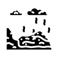 landfill waste sorting glyph icon illustration vector