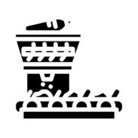 organic waste sorting glyph icon illustration vector