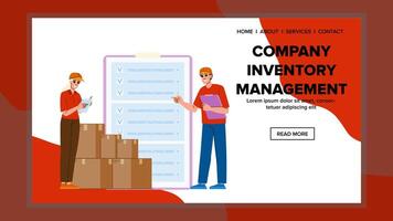 tracking company inventory management vector