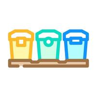 segregation waste sorting color icon illustration vector