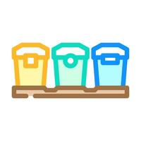 segregation waste sorting color icon illustration vector