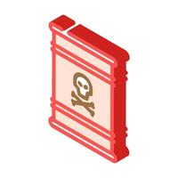 hazardous waste sorting isometric icon illustration vector