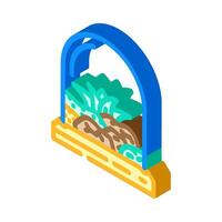 terrarium urban gardening isometric icon illustration vector