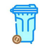 zero waste sorting color icon illustration vector