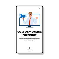 marketing company online presence vector