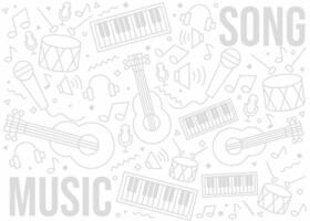 Music and song pattern design vector