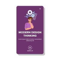 user modern design thinking vector