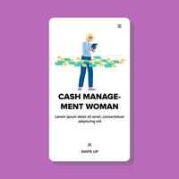 budgeting cash management woman vector