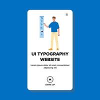 estilo ui tipografía sitio web vector