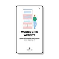 user mobile grid website vector