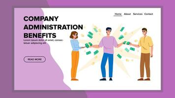 organization company administration benefits vector