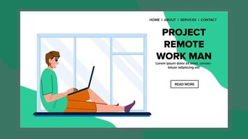 flexibilidad proyecto remoto trabajo hombre vector