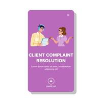 response client complaint resolution vector