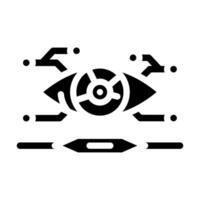 future focused tech enthusiast glyph icon illustration vector