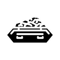 waste to energy sorting glyph icon illustration vector