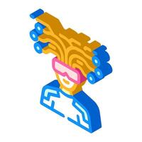 futurism tech enthusiast isometric icon illustration vector