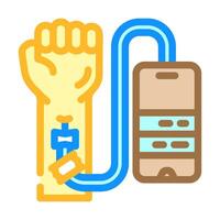 tech junkie tech enthusiast color icon illustration vector