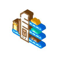 material recovery facility mrf isometric icon illustration vector