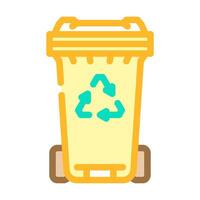 bin waste sorting color icon illustration vector