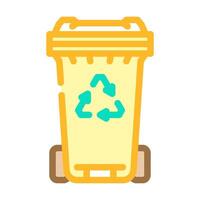 bin waste sorting color icon illustration vector