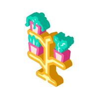 plant stands urban gardening isometric icon illustration vector