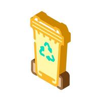 bin waste sorting isometric icon illustration vector