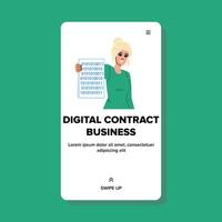 technology digital contract business vector