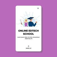 education online edtech school vector