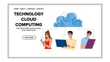 servicios tecnología nube informática vector