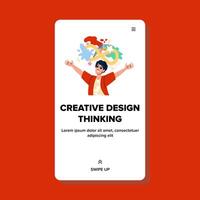 lluvia de ideas creativo diseño pensando vector