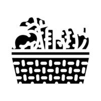 organic gardening urban gardening glyph icon illustration vector