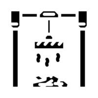 paper recycling waste sorting glyph icon illustration vector