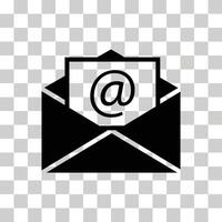 Mail envelope icon on isolated background. Mail sign. Open envelope pictogram symbol. Envelope Mail services. vector