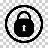 Lock Keyhole rounded icon. Locked padlock sign. flat style. vector