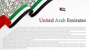 nacional bandera de unido árabe emiratos antecedentes concepto para independencia día y otro eventos, ilustración vector