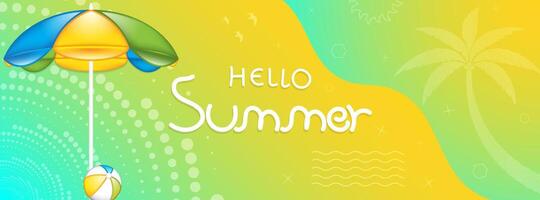 Hello summer abstract background, summer sale banner, poster design, illustration vector