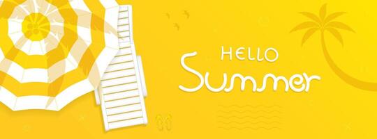 Hello summer abstract background, summer sale banner, poster design, illustration vector