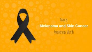melanoma y piel cáncer conciencia mes, ilustración vector