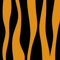 Ninth Abstract minimalist wavy line orange. Printable wall art illustration. Tiger line skin background. orange and black art monochrome vector