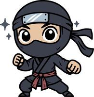 Cartoon ninja illustration vector