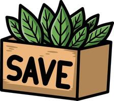 Save the earth illustration vector
