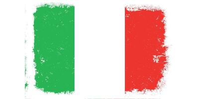 Flat design grunge Italy flag background vector