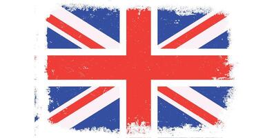Vintage flat design grunge United Kingdom flag background vector